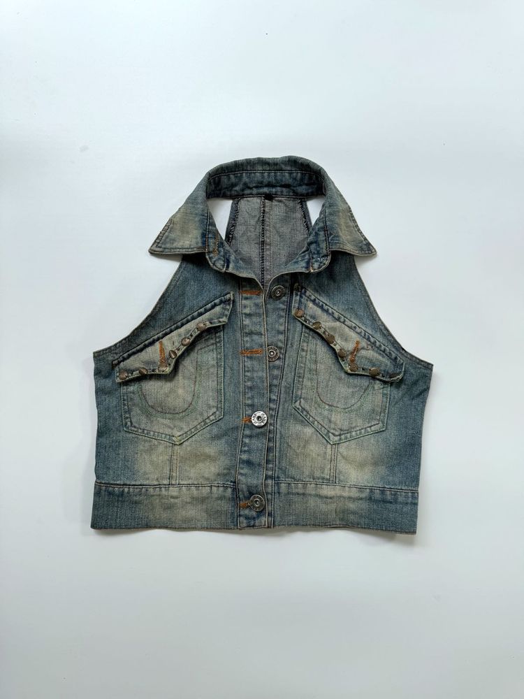 Y2K Denim Halter Jacket