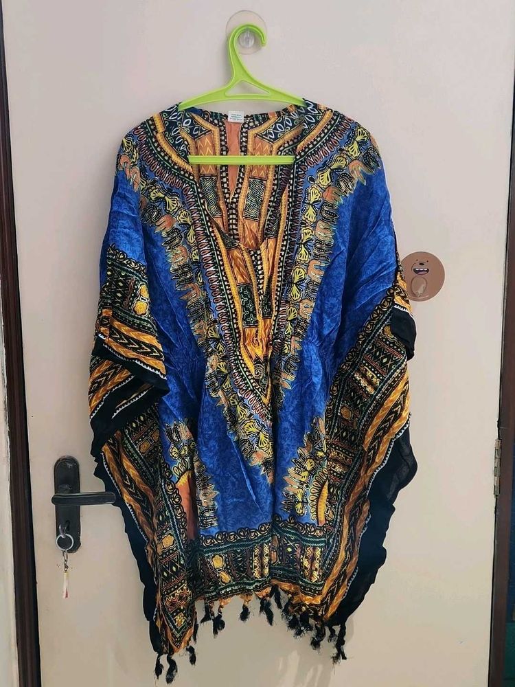 Vibrant Boho Print Kaftan Top