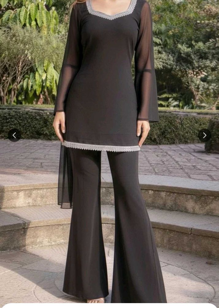 black Y2K shrara set