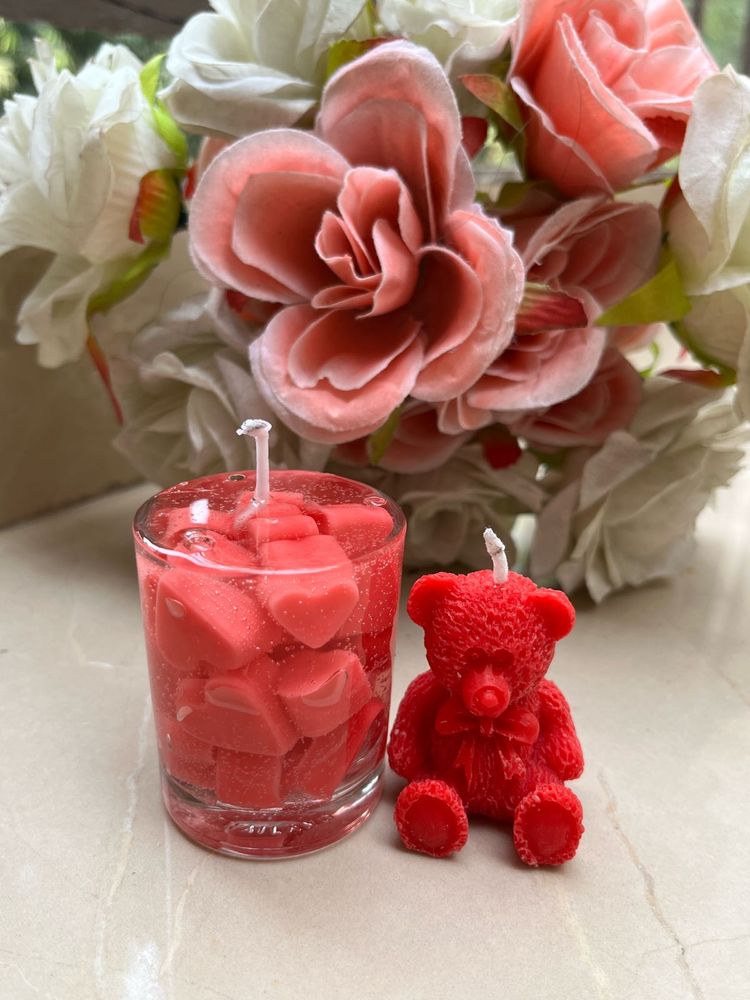 heart floating gel candle