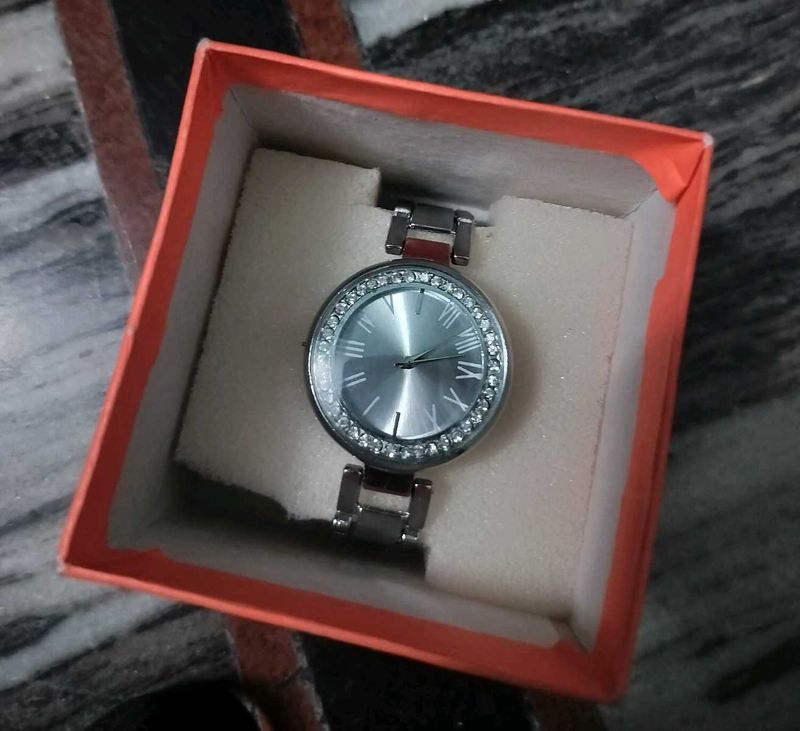 silver watch