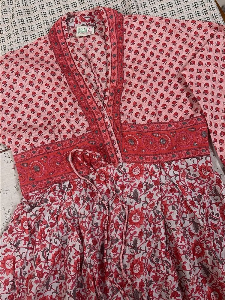 Beautiful Floral Print Maxi Dress/ Ethnic Gown