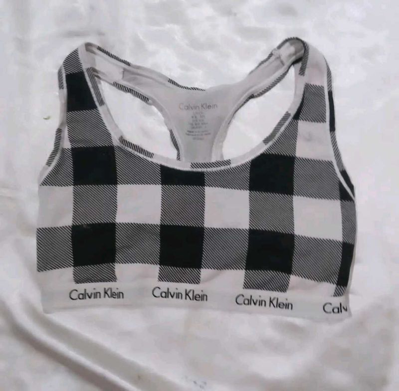 Calvin Klein Buffalo Plaid Sports Bra