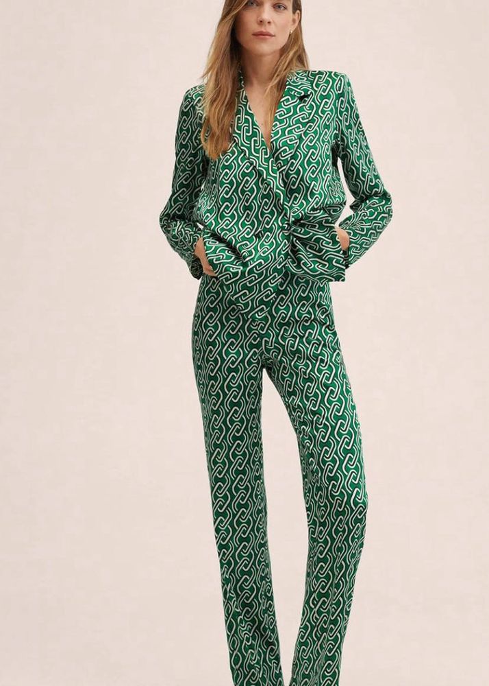 MNG Geometric Print Pants