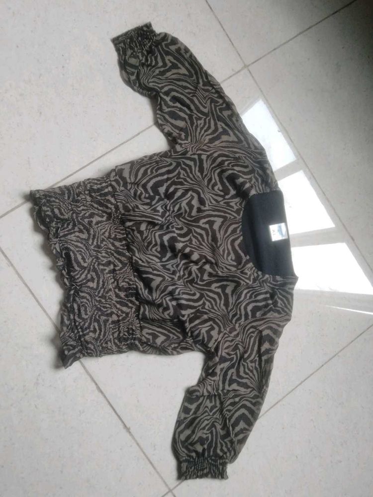 Stylish Zebra Print Blouse