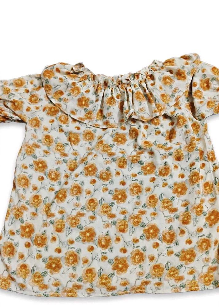 Floral Print Puff Sleeve Top
