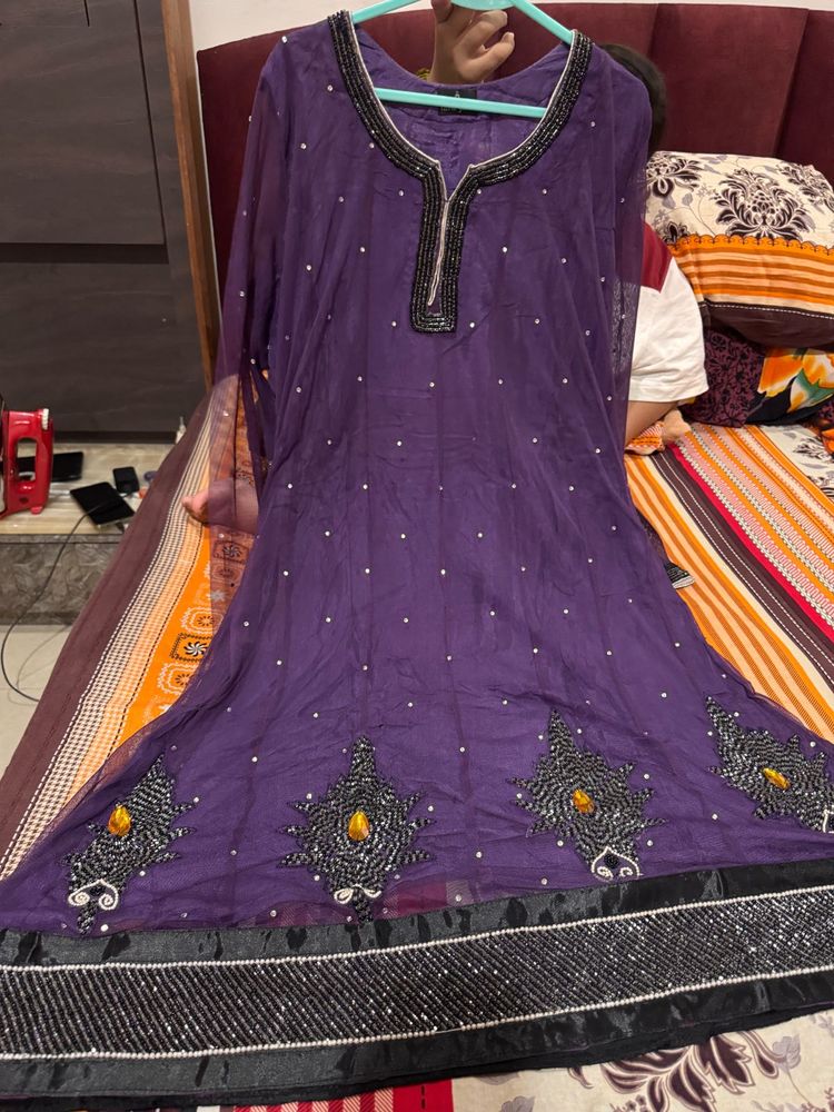 Embellished Purple  3 piece