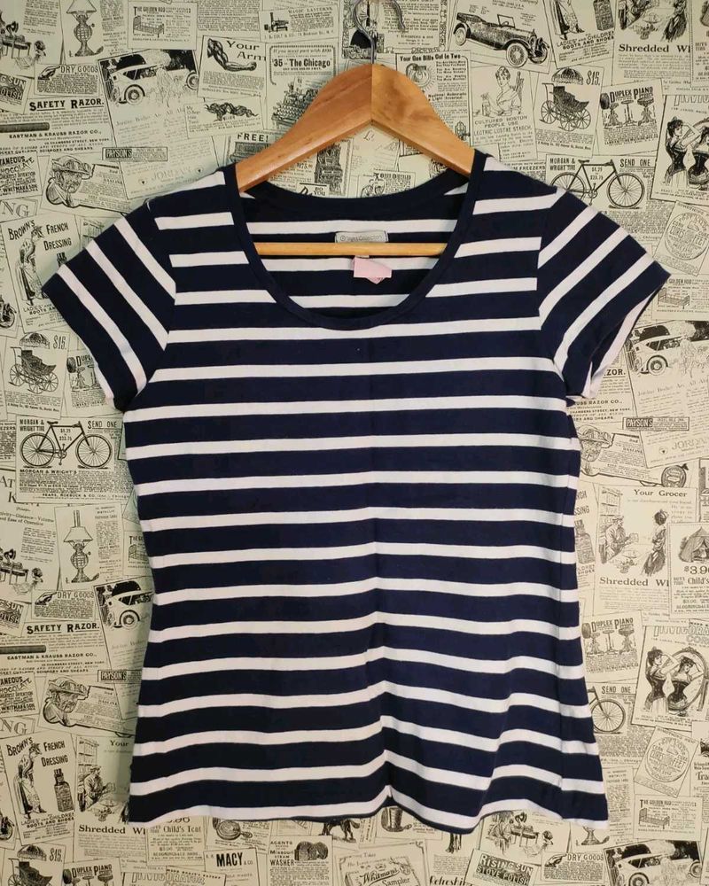 Classic Navy &amp; White Striped T-Shirt