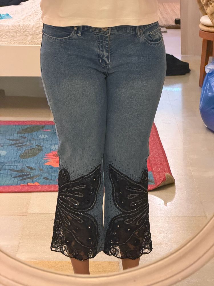 Embellished Flare Jeans