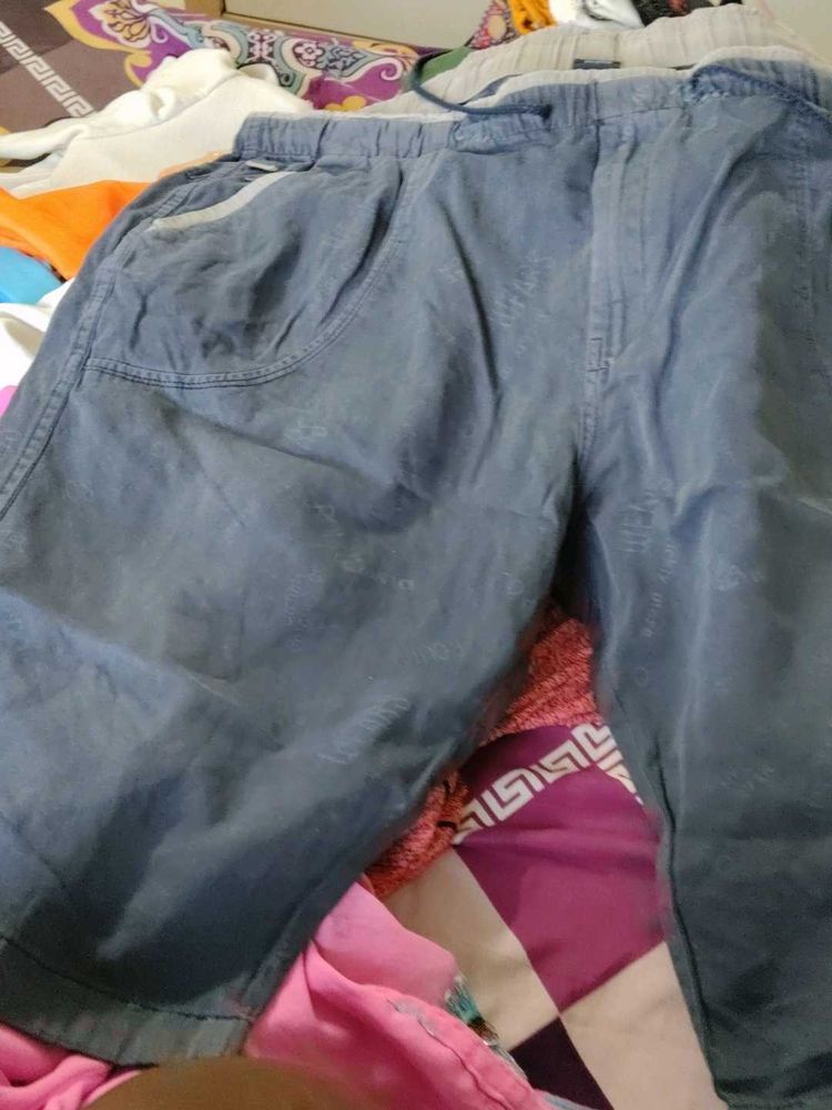 Blue Casual Shorts