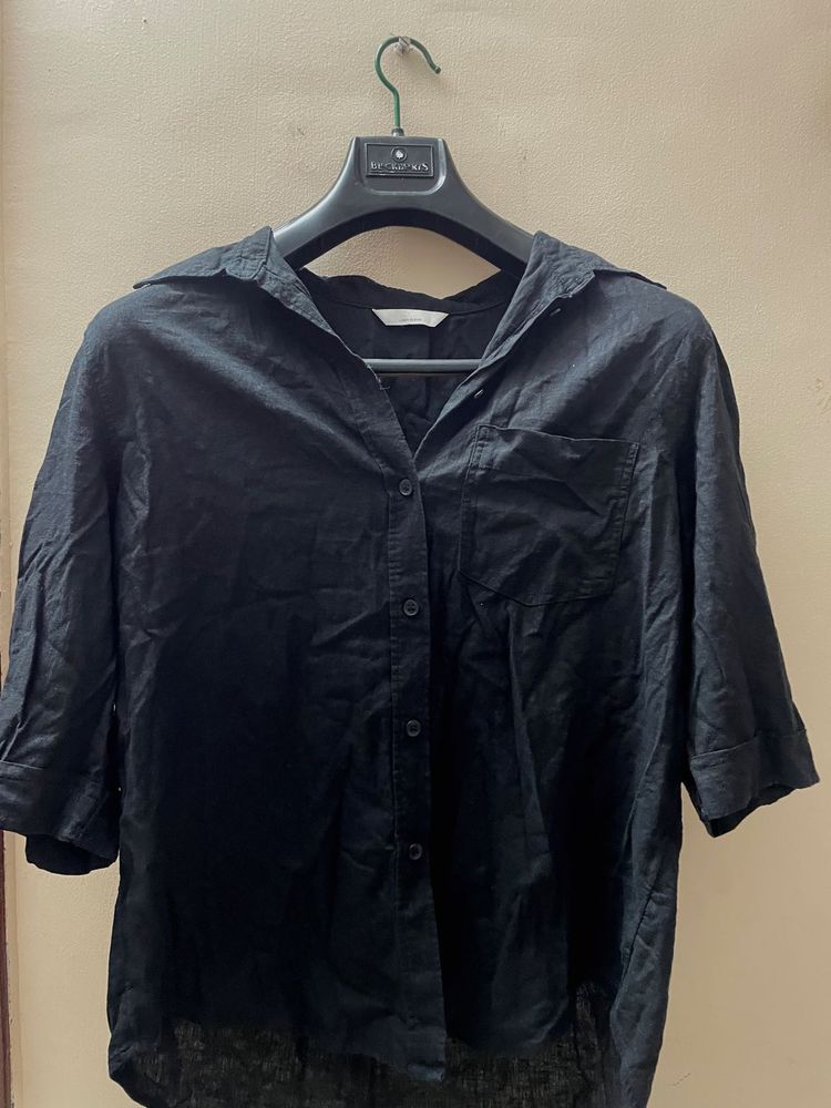 Classic Black Collared Shirt