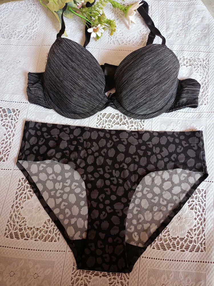 Gray Bra &amp; Panty Set