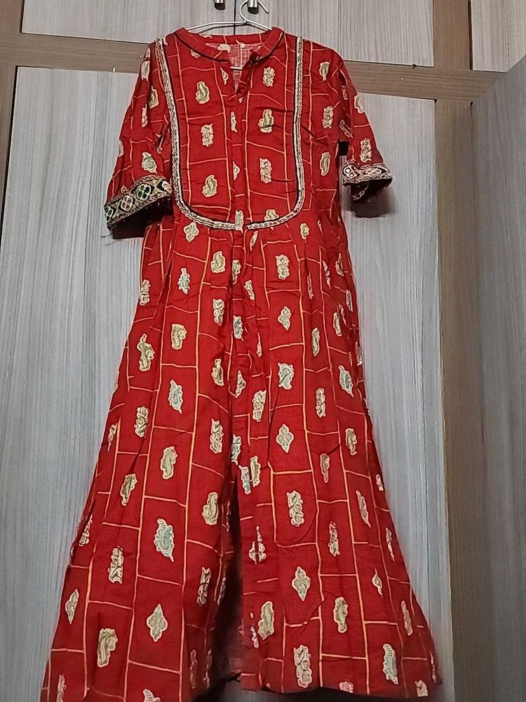 Red Festive Kurta