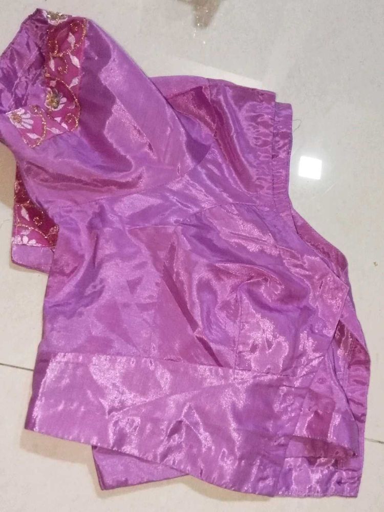 Elegant Peach Saree Blouse
