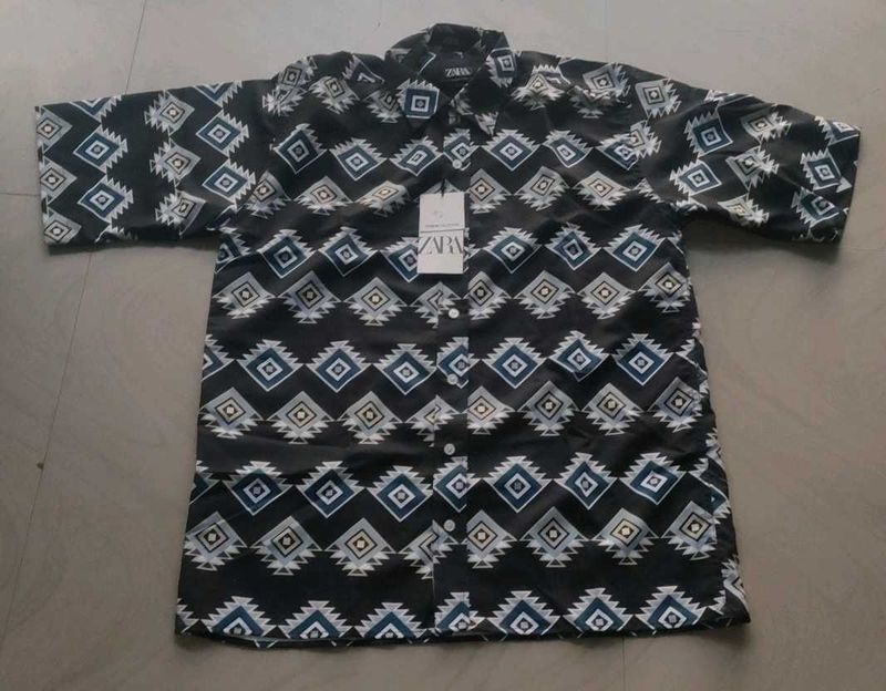 Zara Geometric Print Shirt