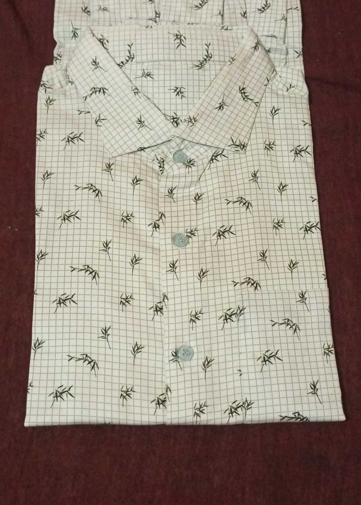 Men's Casual Bamboo Print Shirt