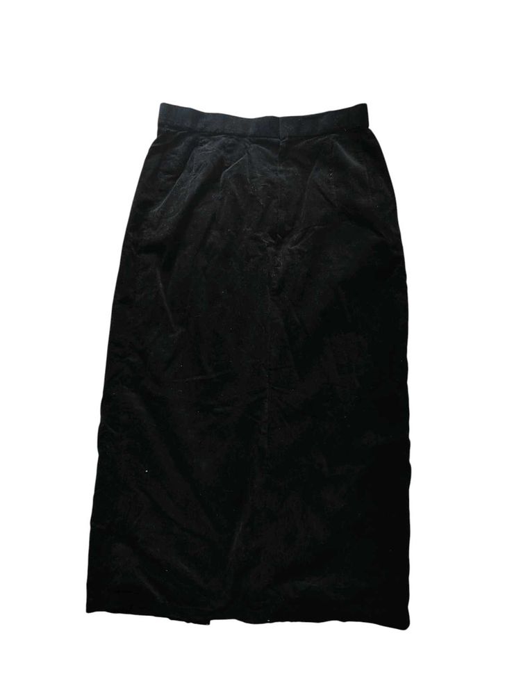 Black Corduroy Midi Skirt