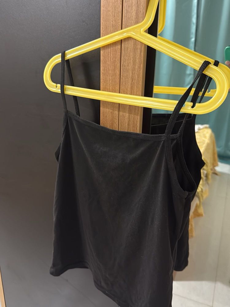 Black Spaghetti Strap Tank Top