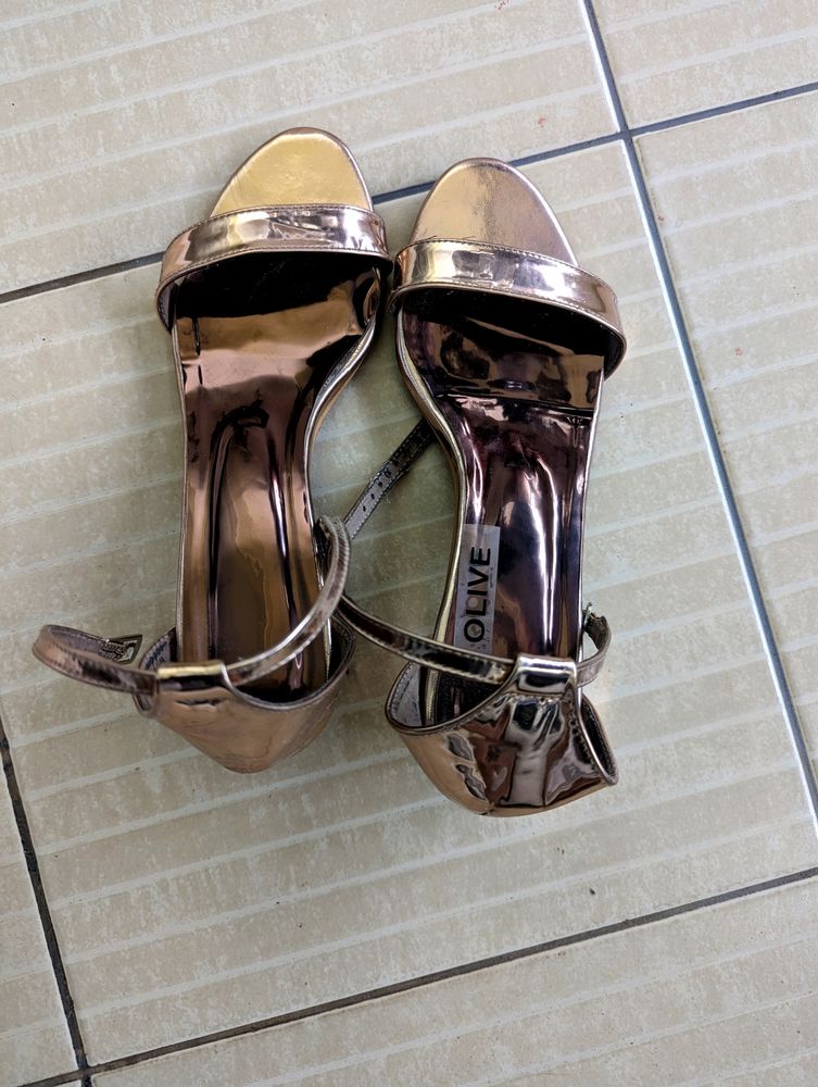 Golden Heels From Olive Size 37