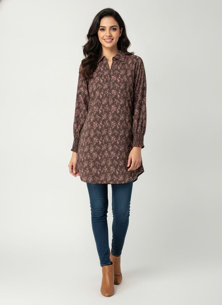 Chic Printed Long Sleeve Top