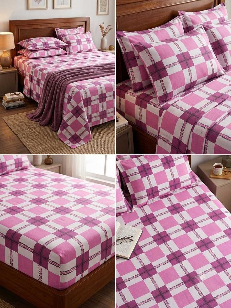 🤩Pink bedsheet and pillow covers set 😍