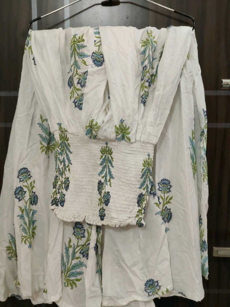White off shoulder maxi dress