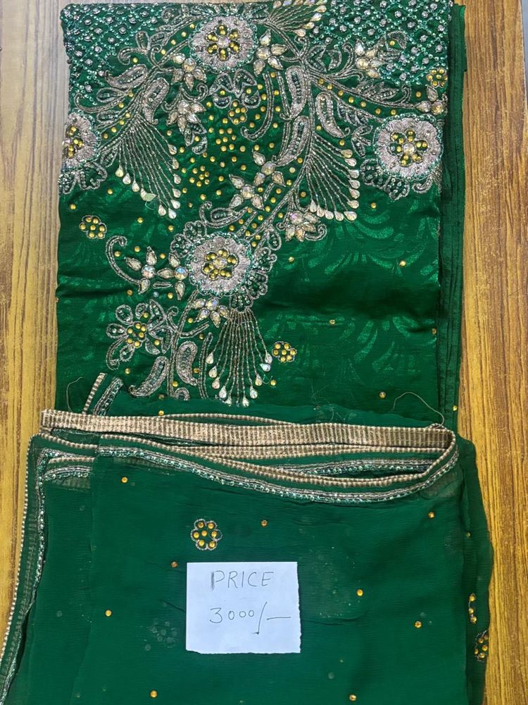 Unstich Embroidered Green suit.