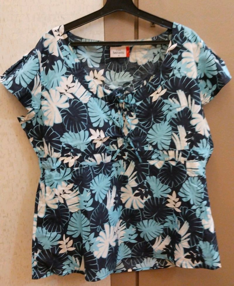 Lovely Cotton Peplum Top  (Size 42)