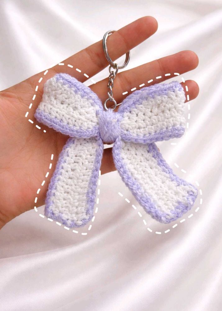 Crochet Bow Keychain