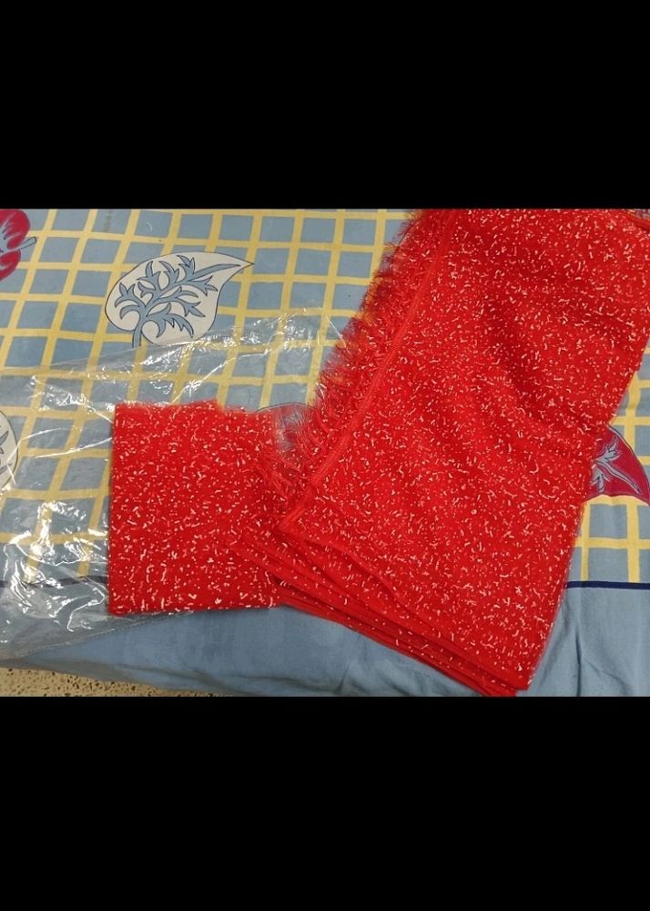 Printed Fashion Sarees Net RED