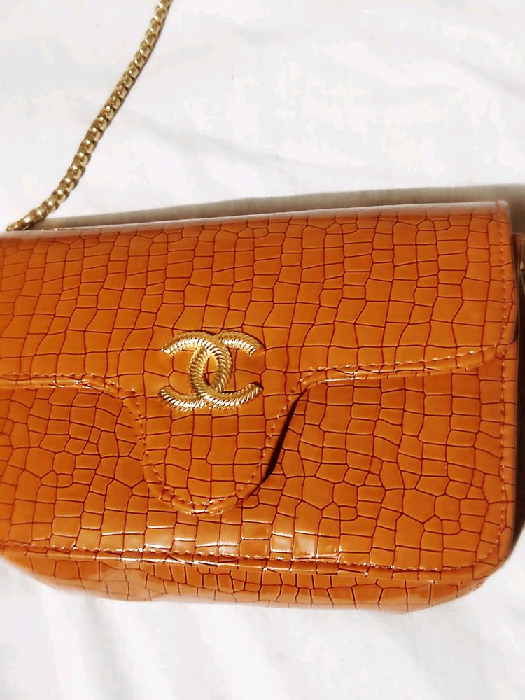 Chic Crocodile Embossed Shoulder Bag