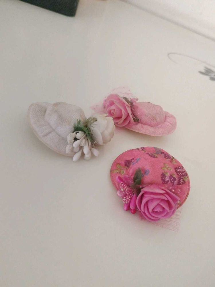 Floral Mini Hat Hair Clip