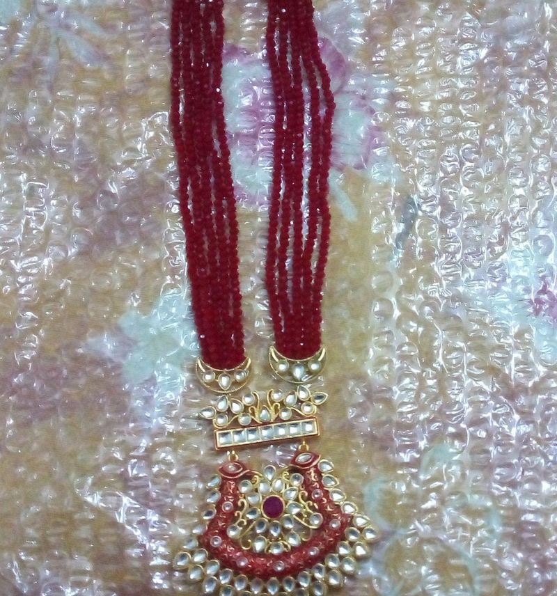 Brass  Rubi Red Neclace .for Engagement And Functions