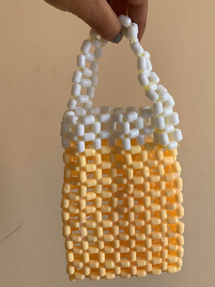 Handmade Mobile Pouch With Beads