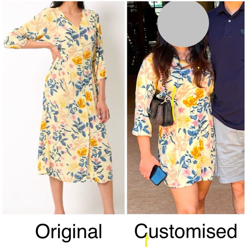 ONLY Floral Print V-neck Midi Dress