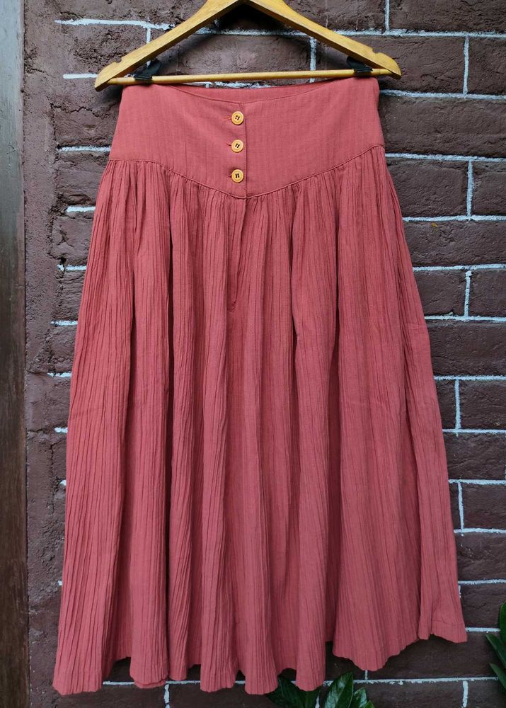 Boho Pleated Maxi Skirt
