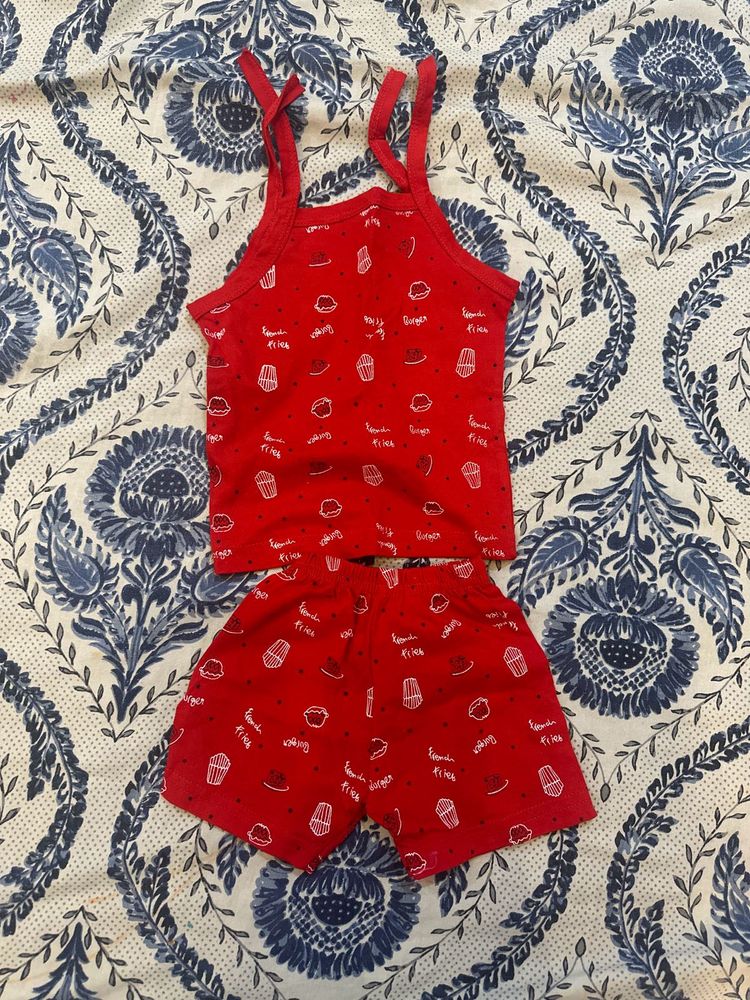 Cute Red Baby Girl's Outfit