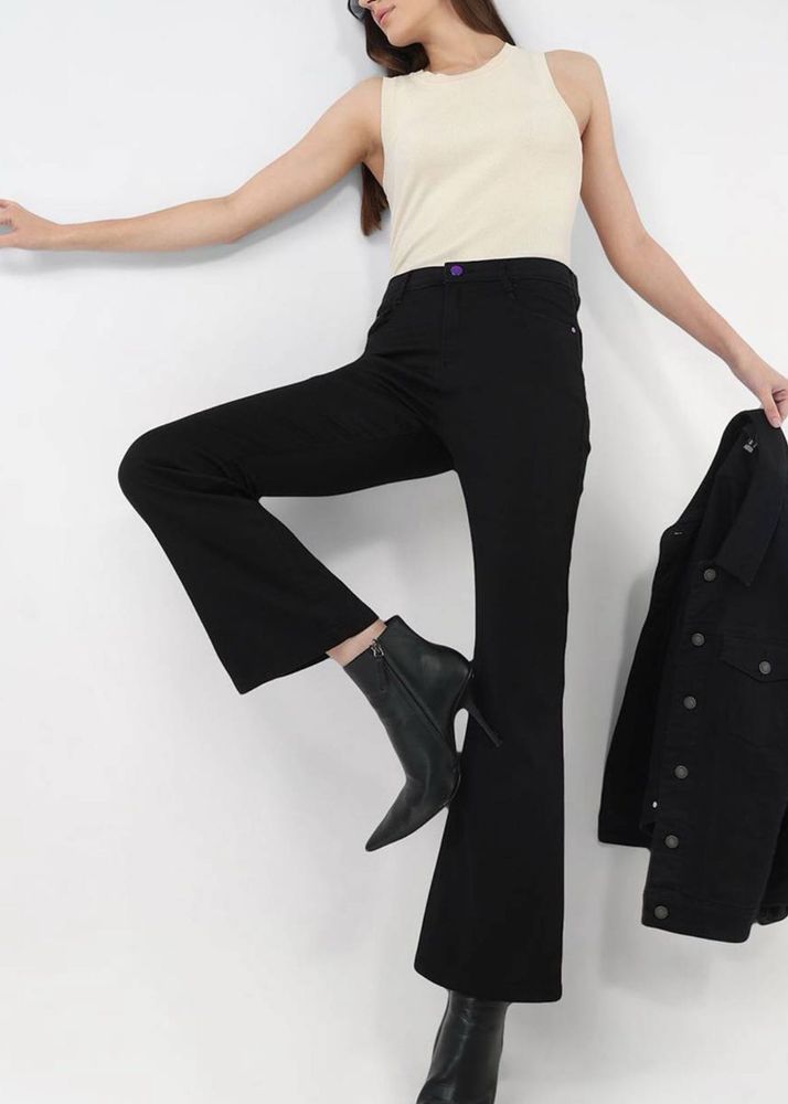 Black Flare Leg Jeans