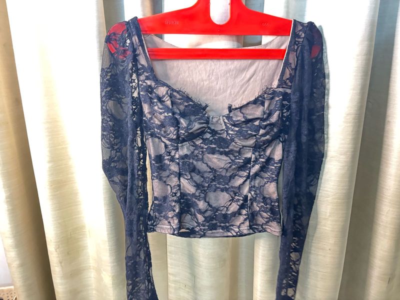 Elegant Lace Long Sleeve Top