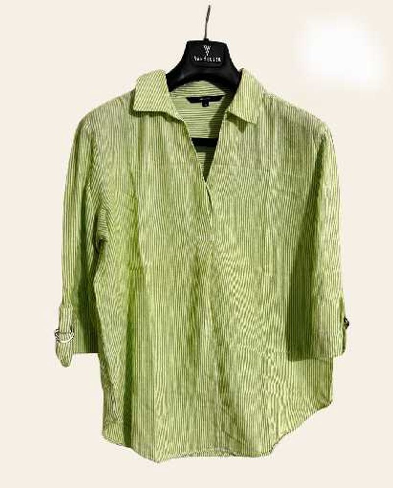 Medium Vero Moda Green V-Neck Top