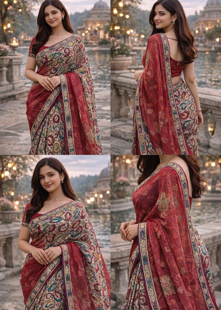 Elegant Paisley Print Saree Best Quality