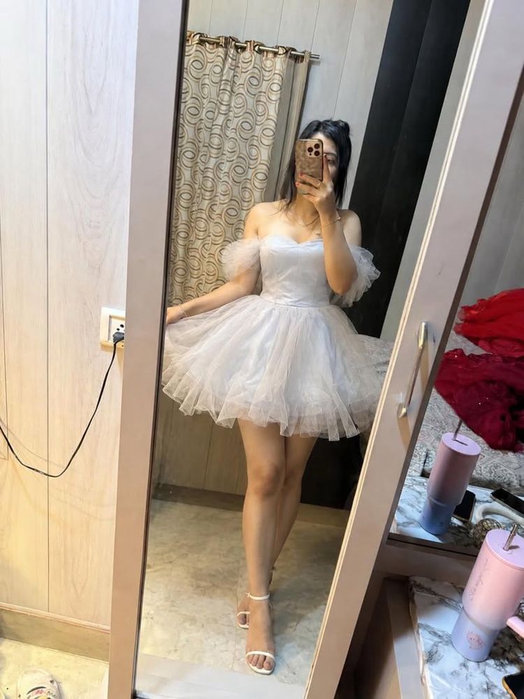grey tulley short dress❤️🎀