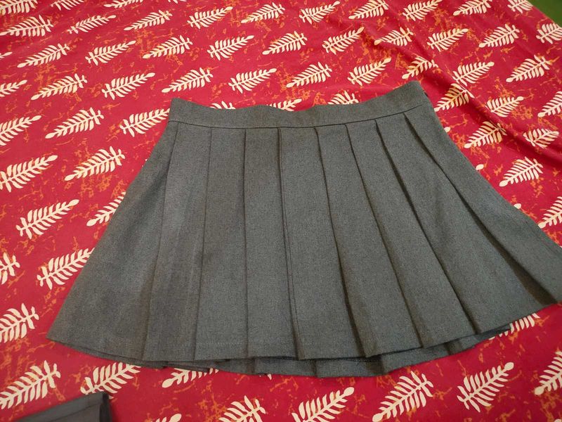 Pleated Grey Skirt