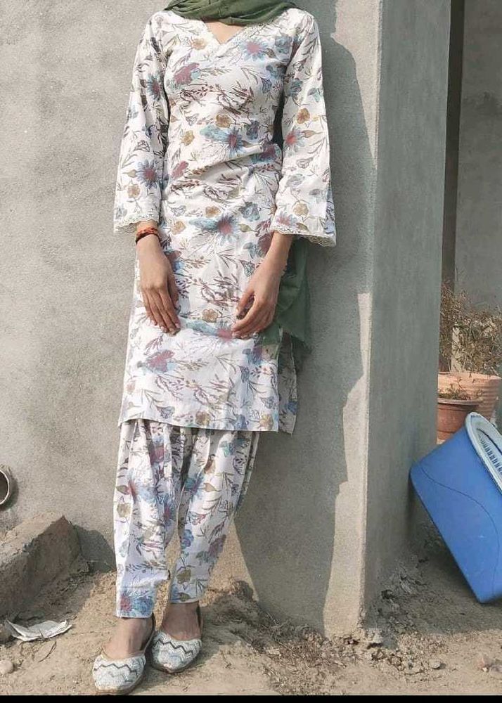 Floral Print Kurta with Salwar Set