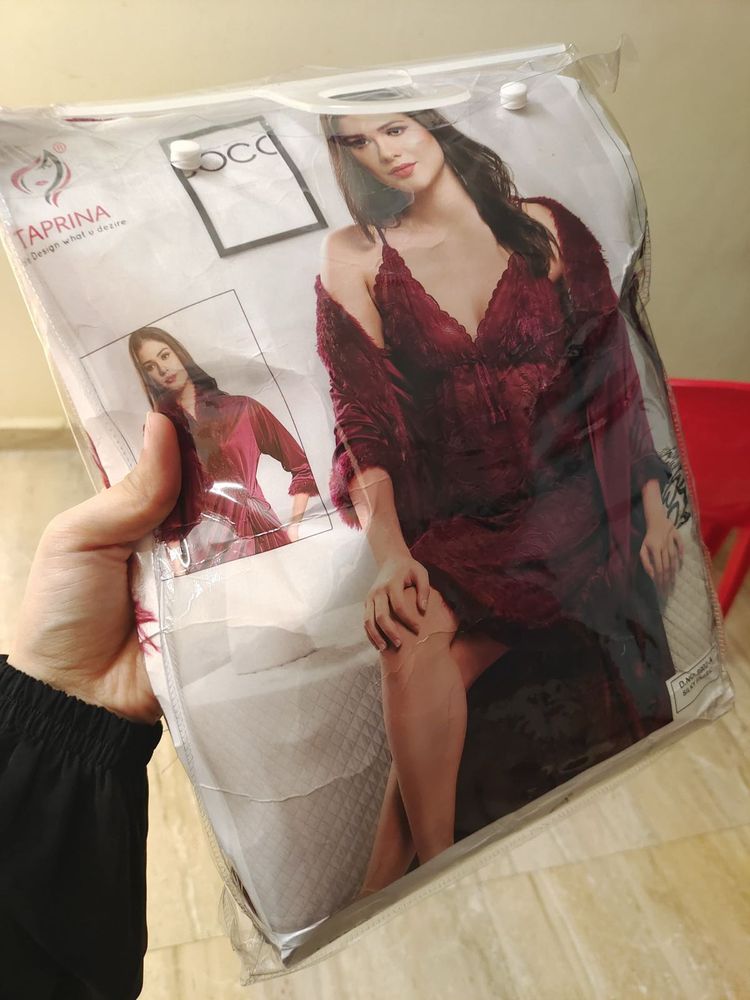 Luxury Nightwear Set - Robe and Chemise❤️‍🔥