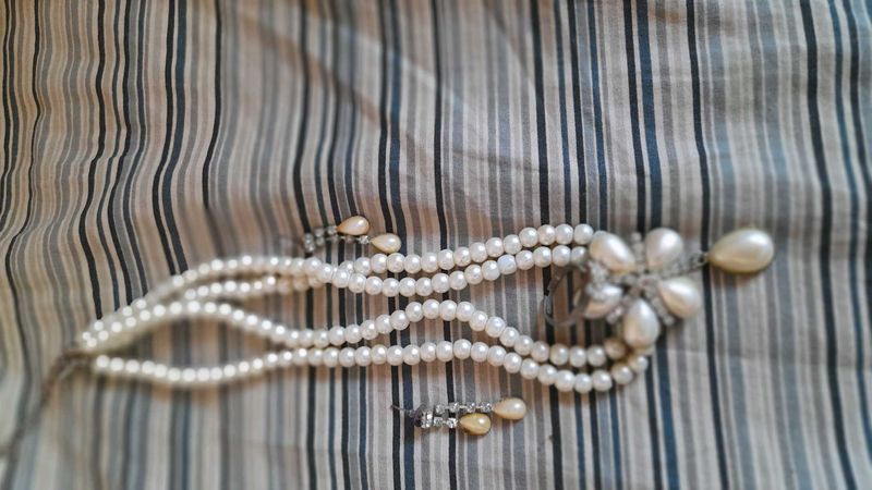 Elegant Pearl Necklace &amp; Earring Set And A Ring