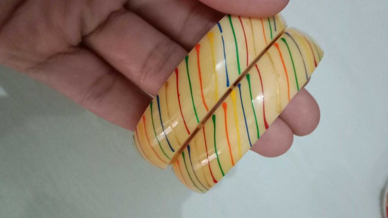 Vibrant Striped Bangles - Set of 2