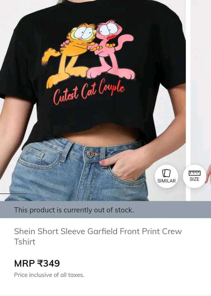 Cute Garfield  Cropped T-Shirt