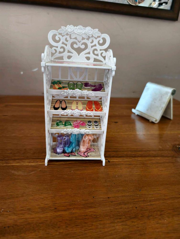 Miniature Dollhouse Shoe Rack