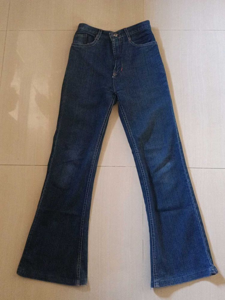 Women's Flared Blue Denim Jeans